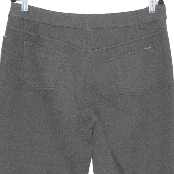 MaxMara Charcoal Gray Virgin Wool Wide Leg Ankle Length Pant Size 16 - Picture 4 of 5